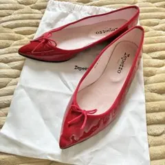 レペット ブリジット フラット バレエシューズ レッド 37.5 パテントのサムネイル