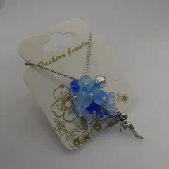 青い花と妖精のチャーム　ハンドメイド