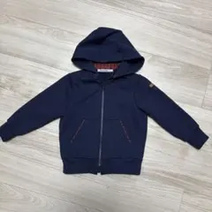 新品　ファミリア　ネイビー フード付き パーカー　100cm