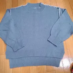 ペアマノン　モックネック　ニット　セーター　130～140