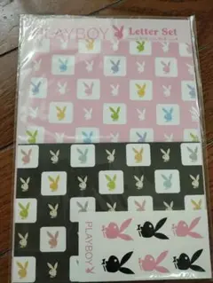 PLAYBOYシール付き2柄レターセット未使用レトロ