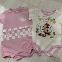 ディズニー　ミニーマウス　ロンパース　2点セット