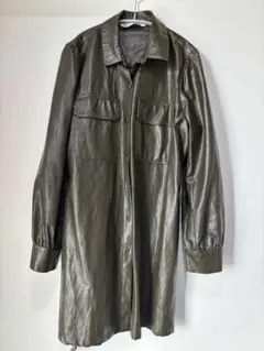 ZARA フェイクレザー シャツ ジャケット