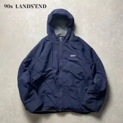 90sLANDS'ENDナイロンパーカージャケットウォームアップシェルドシンチラ