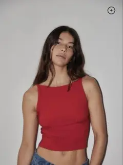SHISHIKUI knit cami S / OFF WHITE
