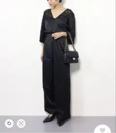 美品☆merlot plus レース切り替え オールインワン/結婚式/お呼ばれのサムネイル