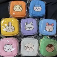 ちいかわ カラビナ 刺繍 スクエアポーチ 全種セット