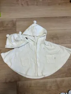 ジェラートピケ ポンチョ 帽子