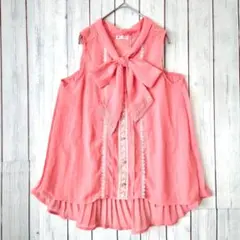 axes femme ボウタイ チュニック プリーツ レース M リボンのサムネイル