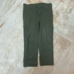 GU ジーユー メンズ　綿　パンツ　7部丈　オリーブ　グリーン　Sサイズ　中古
