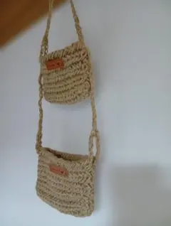 麻製二段収納ポケット