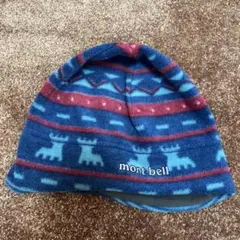 mont-bell 鹿柄フリースキャップ キッズフリー