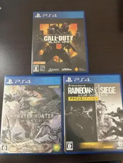 【PS4】モンハンワールド、レインボーシックスシージ、コールオブデューティ