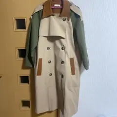 ダブルブレスト ロングコート ベージュ・カーキ