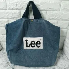 【大容量】Lee デニム トートバッグ ショルダーバッグ 2WAY ビッグロゴのサムネイル