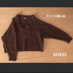 GUESS　ゲス　長袖　セーター　Vネック　カーディガン　ニット　短め丈