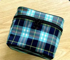 【美品】正規品バーバリーズ チェック ブルー系 化粧ポーチ レア 希少♡