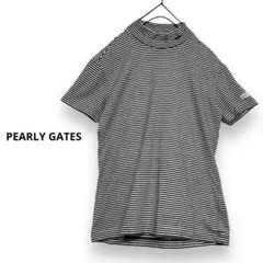 【新品未使用タグ付き⭐︎2025新作】 PEARLY GATES 半袖カットソー アンカーロゴ柄プリント半袖モックネックカットソー | PEARLY