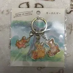 新品 ポケモンセンター PAMO NO MURE 3連 メタルキーホルダー