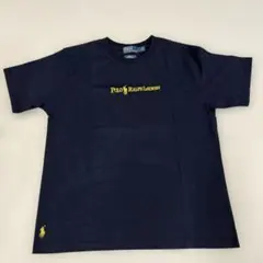 POLO RALPH LAUREN 半袖Tシャツ Mサイズ 紺 イエローロゴのサムネイル