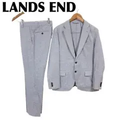 LANDS END 麻混スーツセットアップ ジャケットy5 パンツ76
