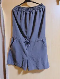 ローリーズファーム　サロペット　グレー　ハーフパンツ　夏