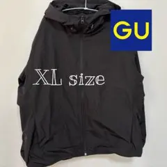 GU ナイロンジャケット　アノラックジャケット　パーカー　羽織り　メンズ　黒