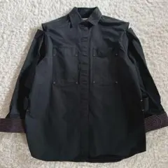 【VALENTINO 】変形長袖シャツ　ブラックのサムネイル