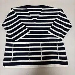 ZARA ボーダー柄 Vネック トップス