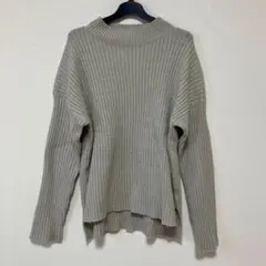 LOWRYS FARM ワイドリブプルオーバー ベージュ フリーサイズ