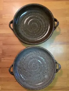 陶器 持ち手付き パスタ カレー 皿 2枚セットのサムネイル