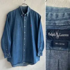 Ralph Lauren /ラルフローレン 90s デニムBDシャツ L - メルカリ