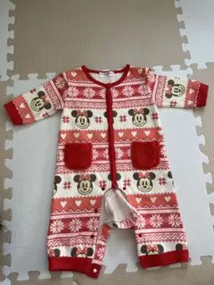 ミニー　長袖ロンパース 80