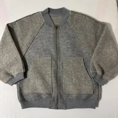 リバーシブル ボアジャケット グレー フリー