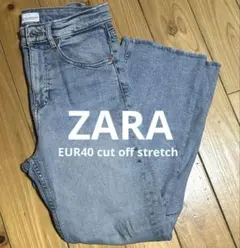 ZARA デニム　カットオフ　ストレッチ　ダメージ加工　パンツのサムネイル