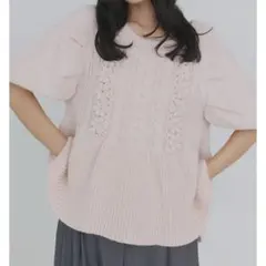 andequal flower cable design knit - メルカリ