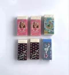 レトロ　消しゴム　6個