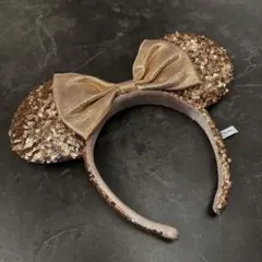 東京ディズニーリゾート スパンコール耳カチューシャ ピンクゴールド