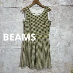 【 5560番】BEAMS ノースリーブ ひざ丈ワンピース 春夏のサムネイル