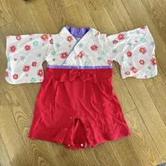 袴ロンパース　ベビー　お食い初め　ひな祭り　60-70 女の子