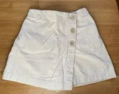 ユニクロ　コーデュロイラップスカートパンツ　120サイズ　オフホワイト