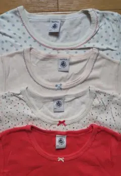 PETIT BATEAU 半袖Tシャツ 4枚セット 8歳用のサムネイル