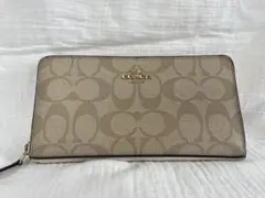 【美品】COACH シグネチャー 長財布 ラウンドファスナー 大容量 正規品