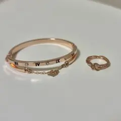 ローマ数字ブレスレット リング セット