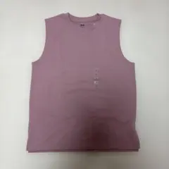 UNIQLO エアリズムコットンノースリーブTシャツ 11 Pink Sのサムネイル