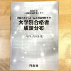 2024年度河合塾 全統模試受験者　大学別合格者平均成績一覧（高3生・高卒生用）
