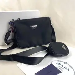 極美品 PRADA ブラック ショルダーバッグ