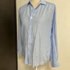 日本製　GALERIE VIE コットン シルク ストライプ シャツ　サイズ1