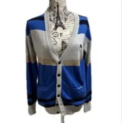 バーバリーブラックレーベル　カーディガン　マルチ ボーダー　 ニット