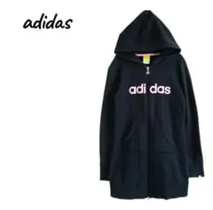 adidas 【M】 ロングパーカー フルジップアップ フーディ レディース 春